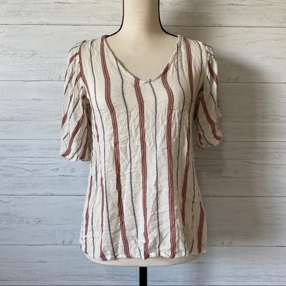 Willow & Root Striped Blouse Sz Small